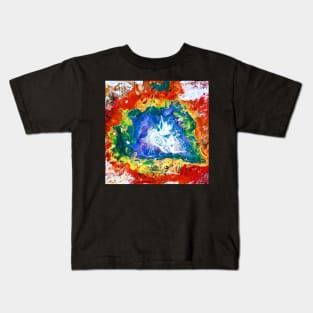 Abstract paint pour design Kids T-Shirt